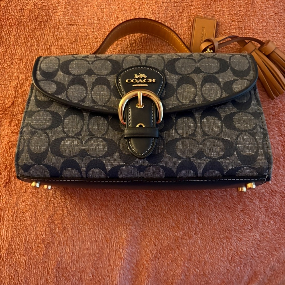 Coach Beat Top Handle Bag in Signature Denim